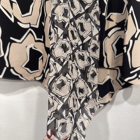 Diane von Furstenberg DVF Posey Asymmetrical Silk Drop Yoke Skirt Ruffle READ - Picture 4 of 11